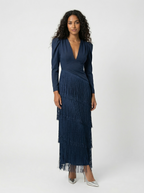 Clara | Vestido elegante de flecos con mangas