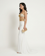 Vestido Imperio Dorado