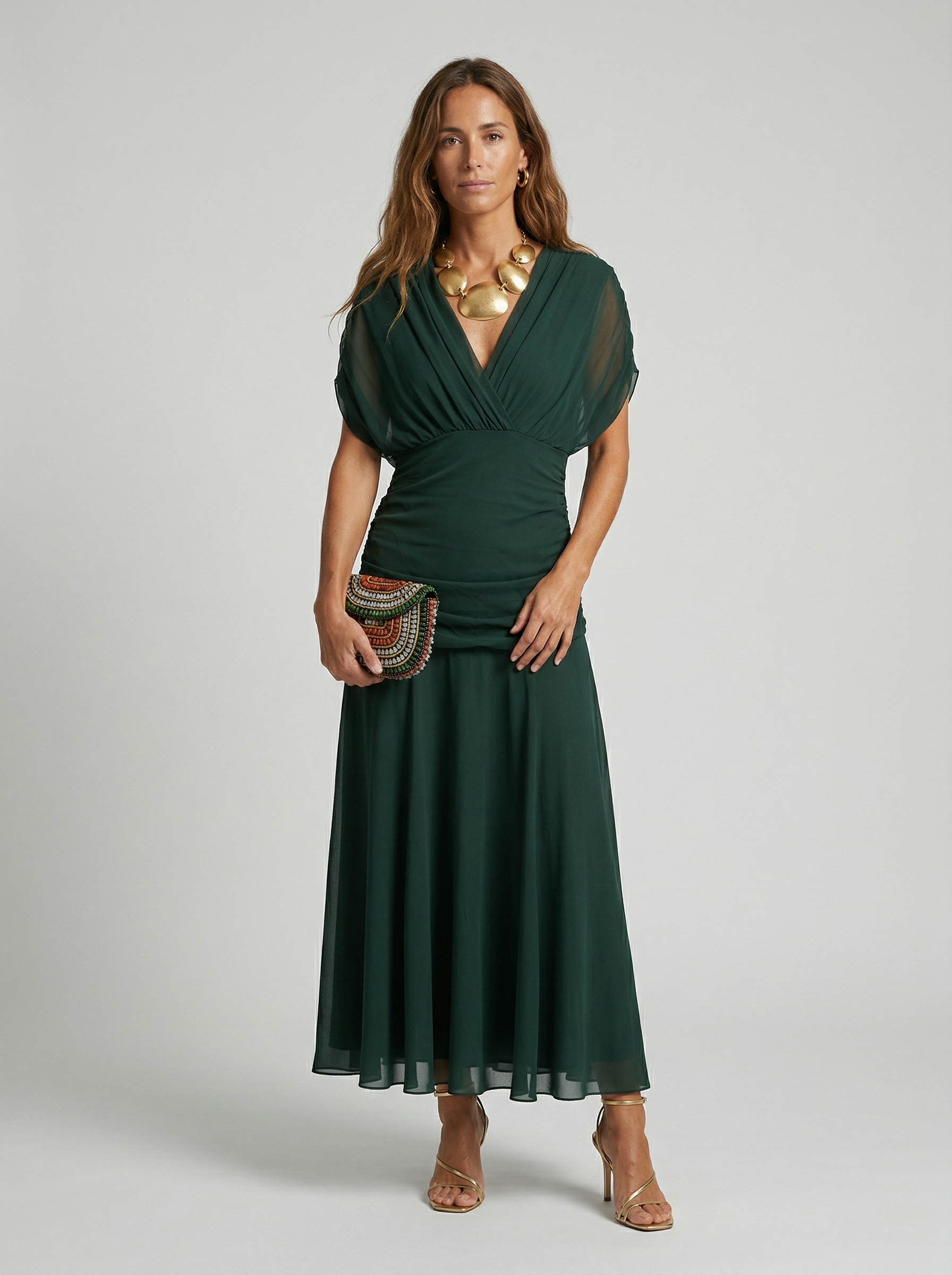 Nora | Vestido largo con escote en v - EDICIÓN LIMITADA