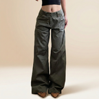 Pantalones de cintura alta estilo urbano