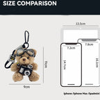 Charm de Peluche de Oso Fotógrafo para Bolso