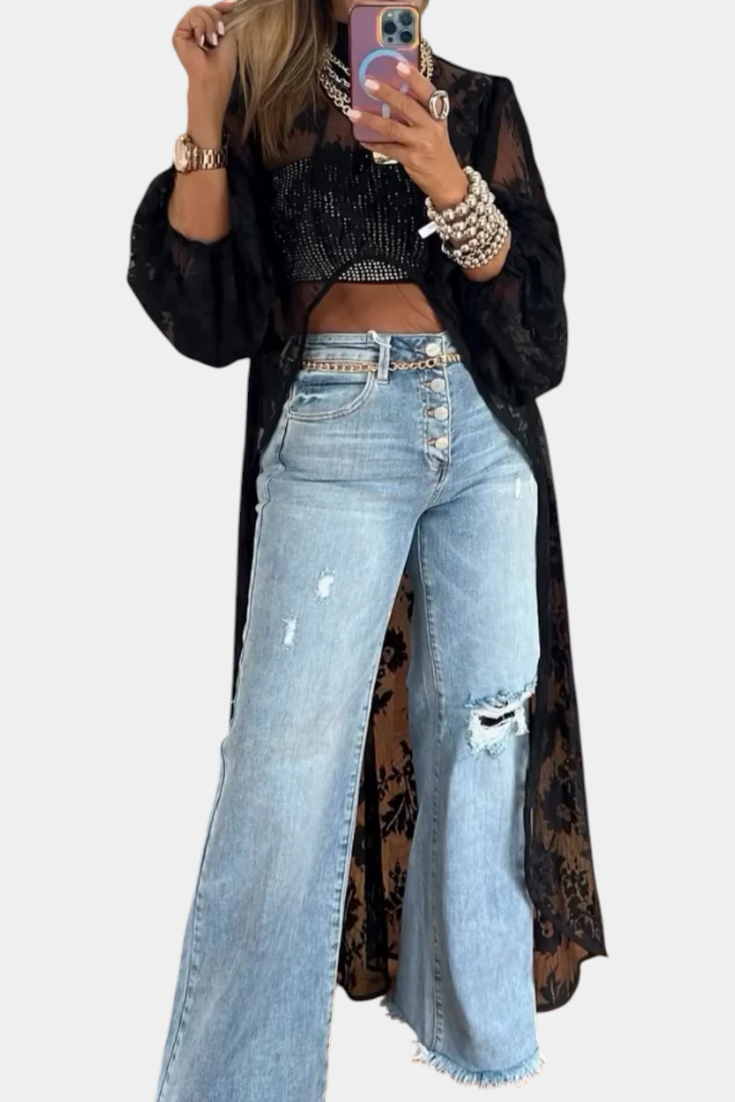 Blusa Maxi de Encaje Nyxelle