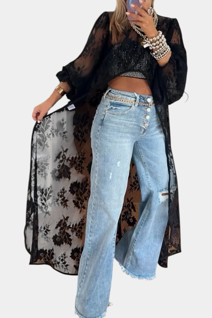 Blusa Maxi de Encaje Nyxelle