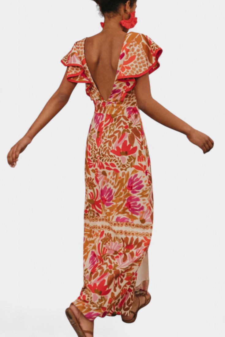 Suzanne Vestido Maxi Floral Vibrante