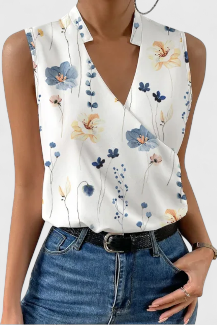 Yariela Blusa Suave de Verano con Escote en V