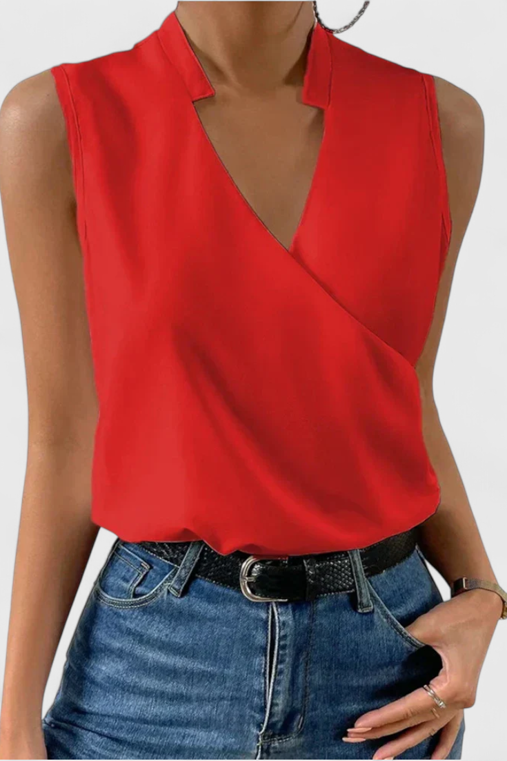 Yariela Blusa Suave de Verano con Escote en V