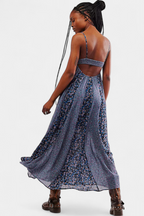Lexa Vestido Boho Floral de Chiffon con Espalda Descubierta