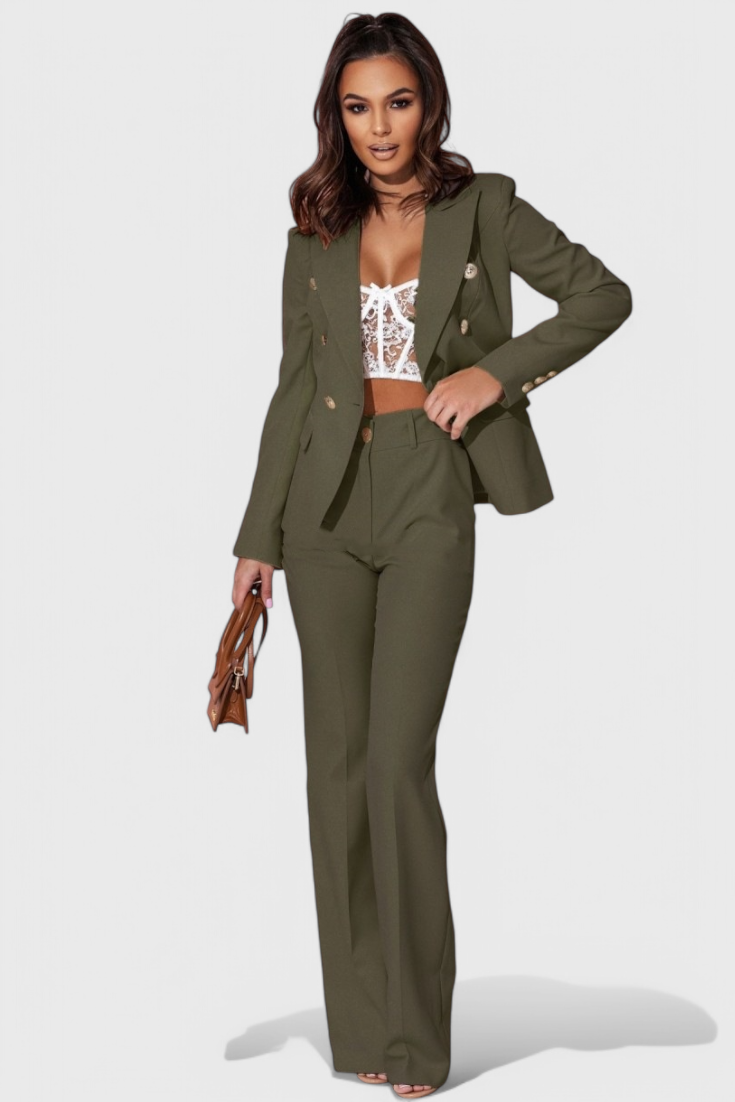 Rosalind Conjunto de Blazer y Pantalones Elegante
