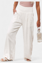 Lexia Pantalón de Algodón y Lino con Corte Fluido y Elegancia Natural