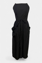 Dezi Vestido Largo Sin Tirantes con Cordones Laterales Ajustables