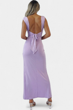Viveka Vestido con Lazo en la Espalda y Comodidad Elástica