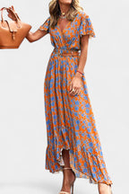 Kinslee Vestido Maxi de Estilo Swing con Escote en V