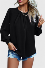 Dottie Blusa de Manga Larga con Cuello de Encaje