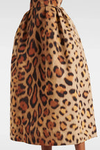Tiana Vestido Midi Bustier Leopardo