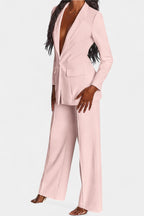 Marnie Conjunto de Blazer a Medida y Pantalones de Pierna Ancha