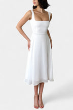 Mary Vestido Midi A-Line Sin Mangas