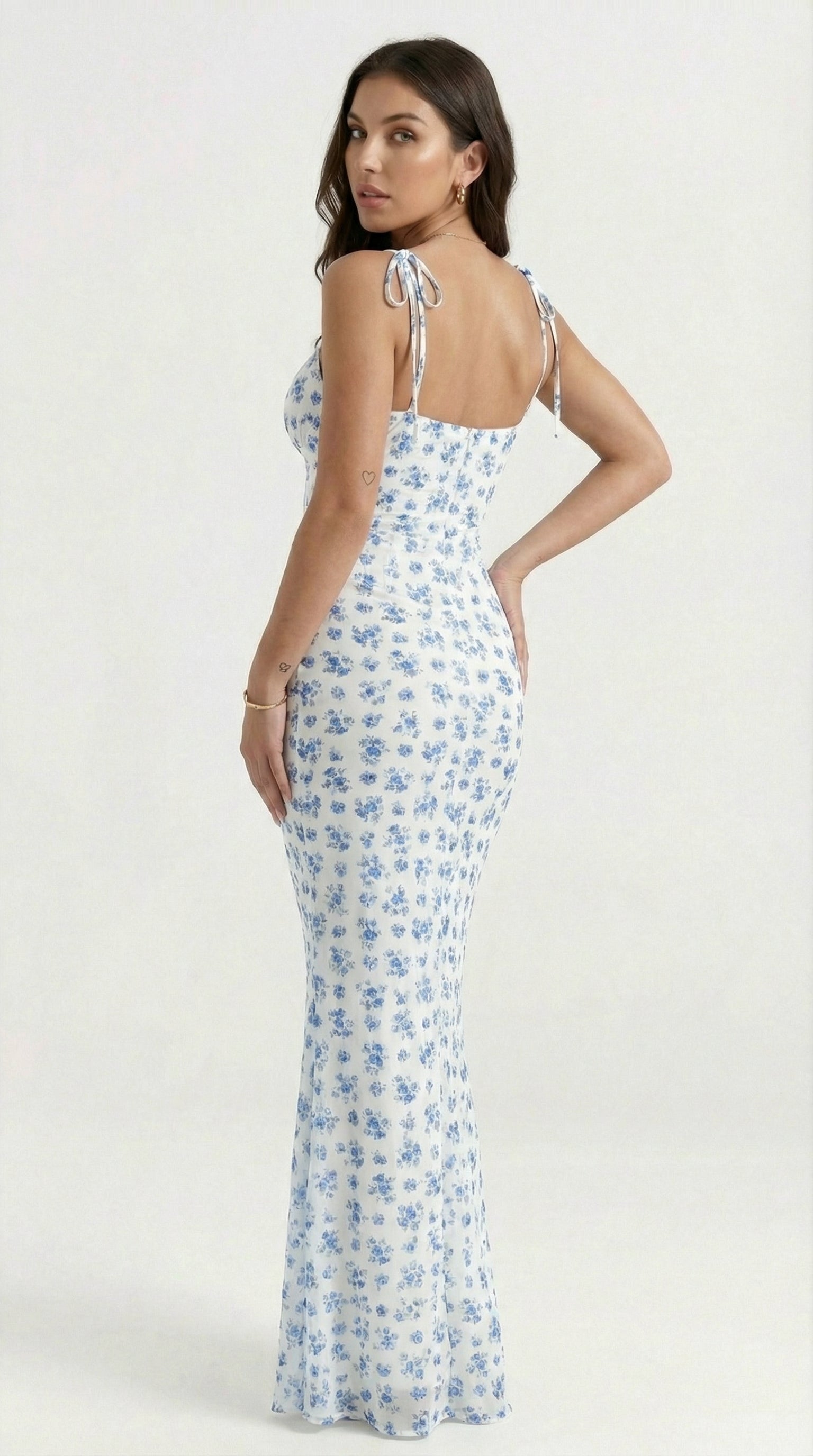 ISABEL | Vestido Maxi Estampado de Fiesta