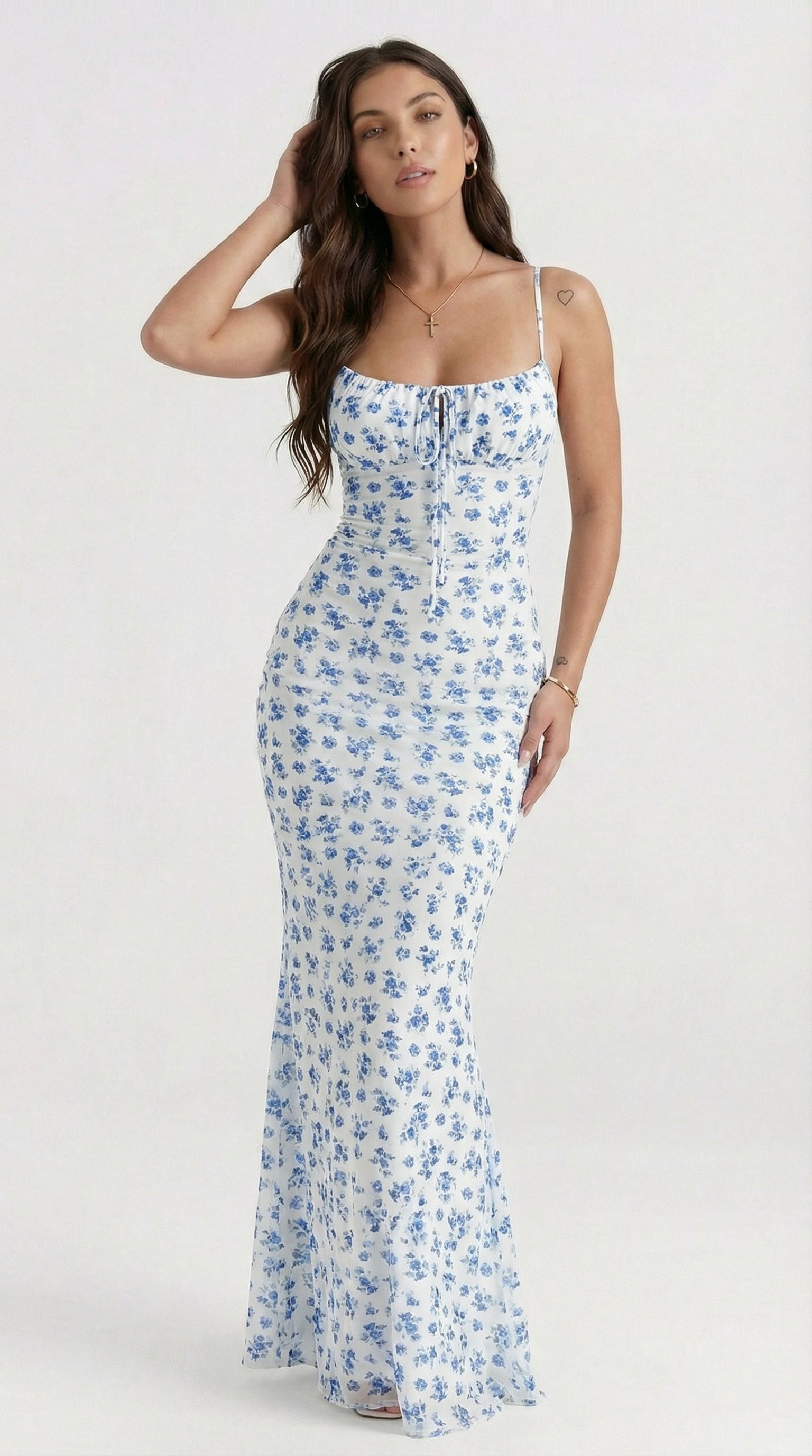 ISABEL | Vestido Maxi Estampado de Fiesta