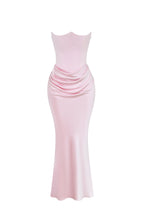 Emily Vestido Maxi Drapado Sin Tirantes