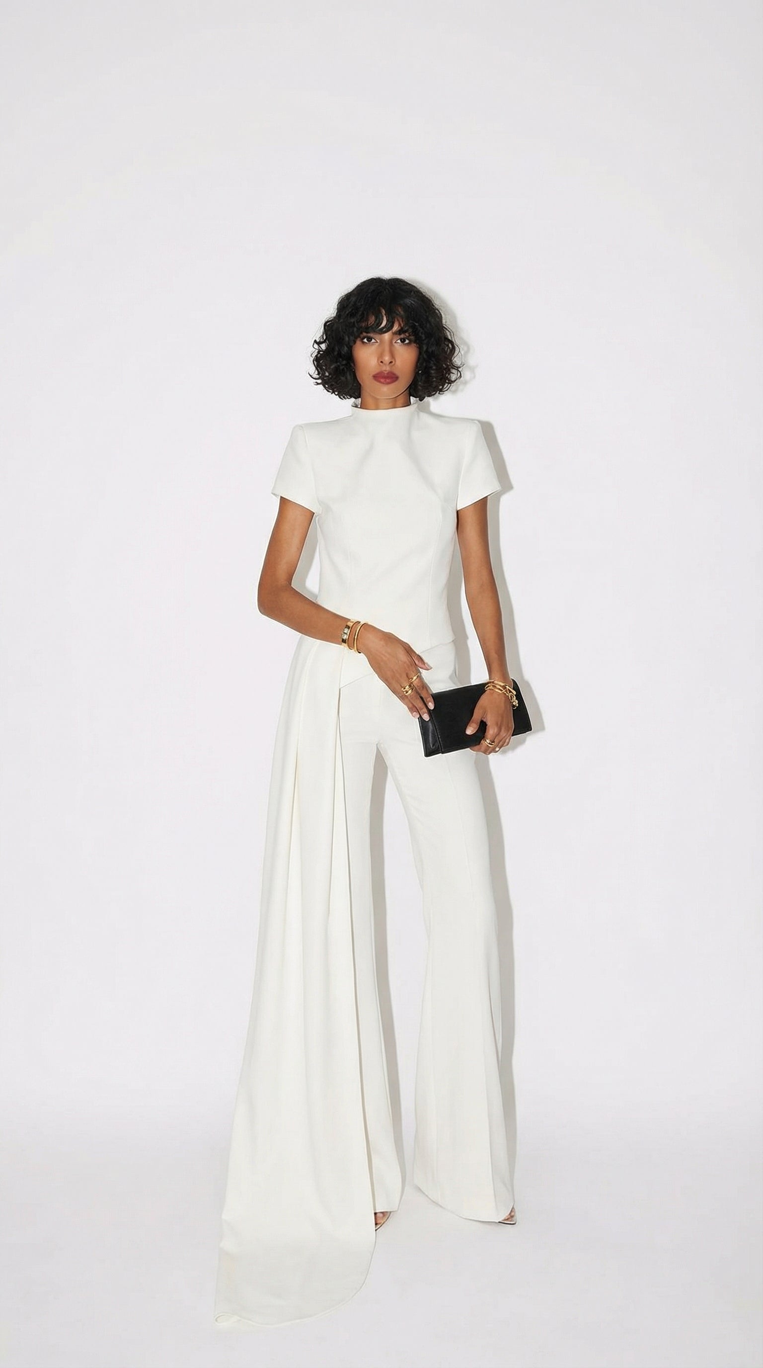 London Asymm | Conjunto Top Asimétrico y Pantalón Palazzo