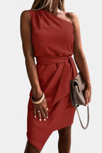 Ainsley Vestido Draped de Un Hombro