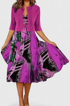 Estrella Conjunto de Vestido Blazer Midi