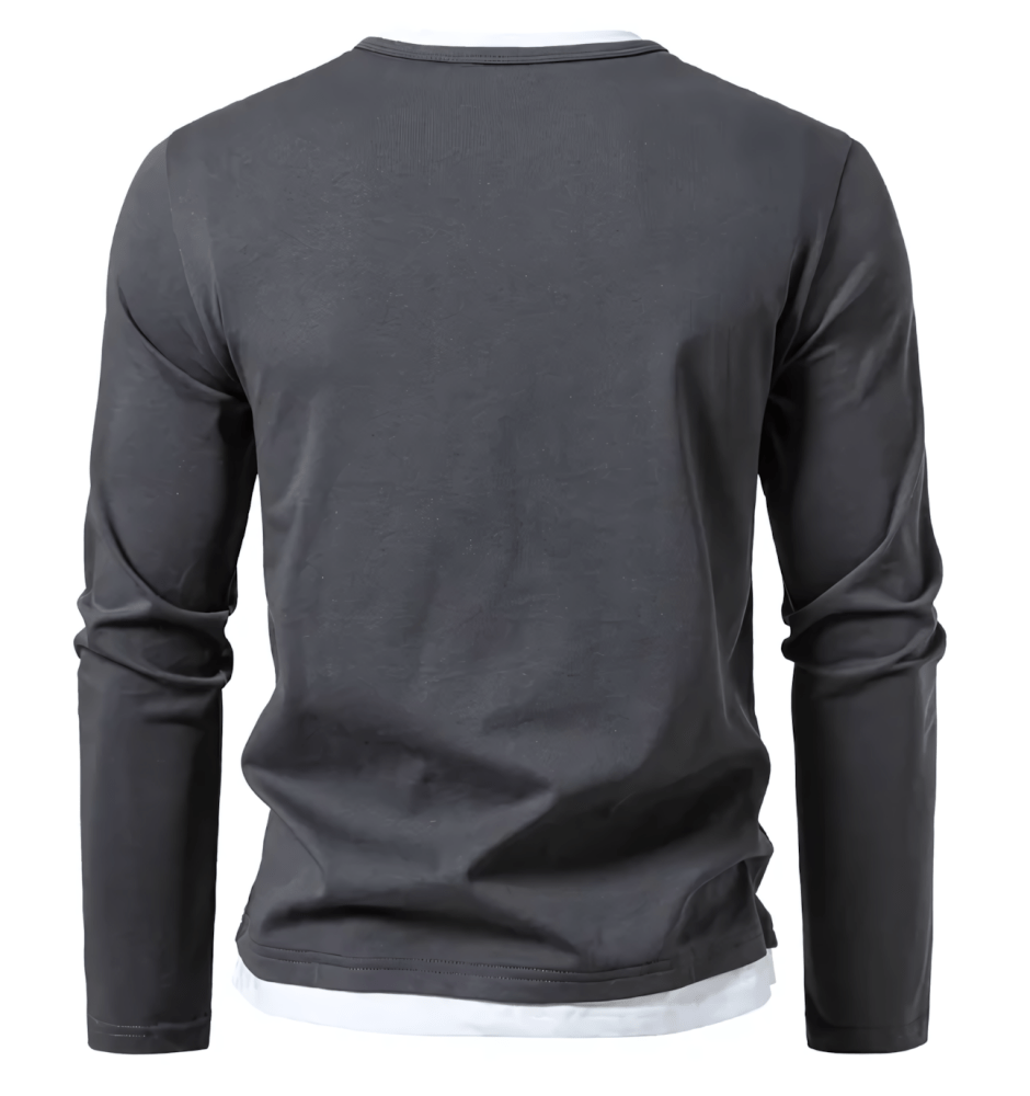 Rubén | Camiseta premium de manga larga en algodón peinado para hombre