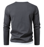 Rubén | Camiseta premium de manga larga en algodón peinado para hombre