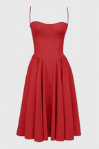 Felicity Vestido Midi Corsé Sin Mangas