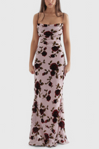 Irina Vestido Deslizante con Estampado Floral y Espalda Descubierta