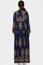 Yaiza Vestido Maxi con Aire Bohemio y Estampado Vintage