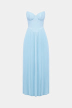 Seraphina Vestido Bustier Plisado Sin Tirantes