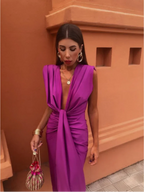Selena | Vestido Drapeado Ardiente