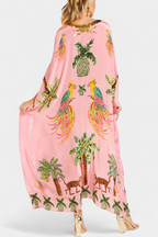 Evangeline Vestido Estampado con Hombros Caídos