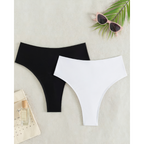 High-Waist Bikini  – Braguita Biquini Tanga estilo talle alto