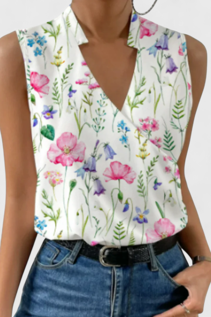 Yariela Blusa Suave de Verano con Escote en V