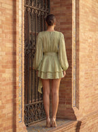 Vestido Corto Volantes