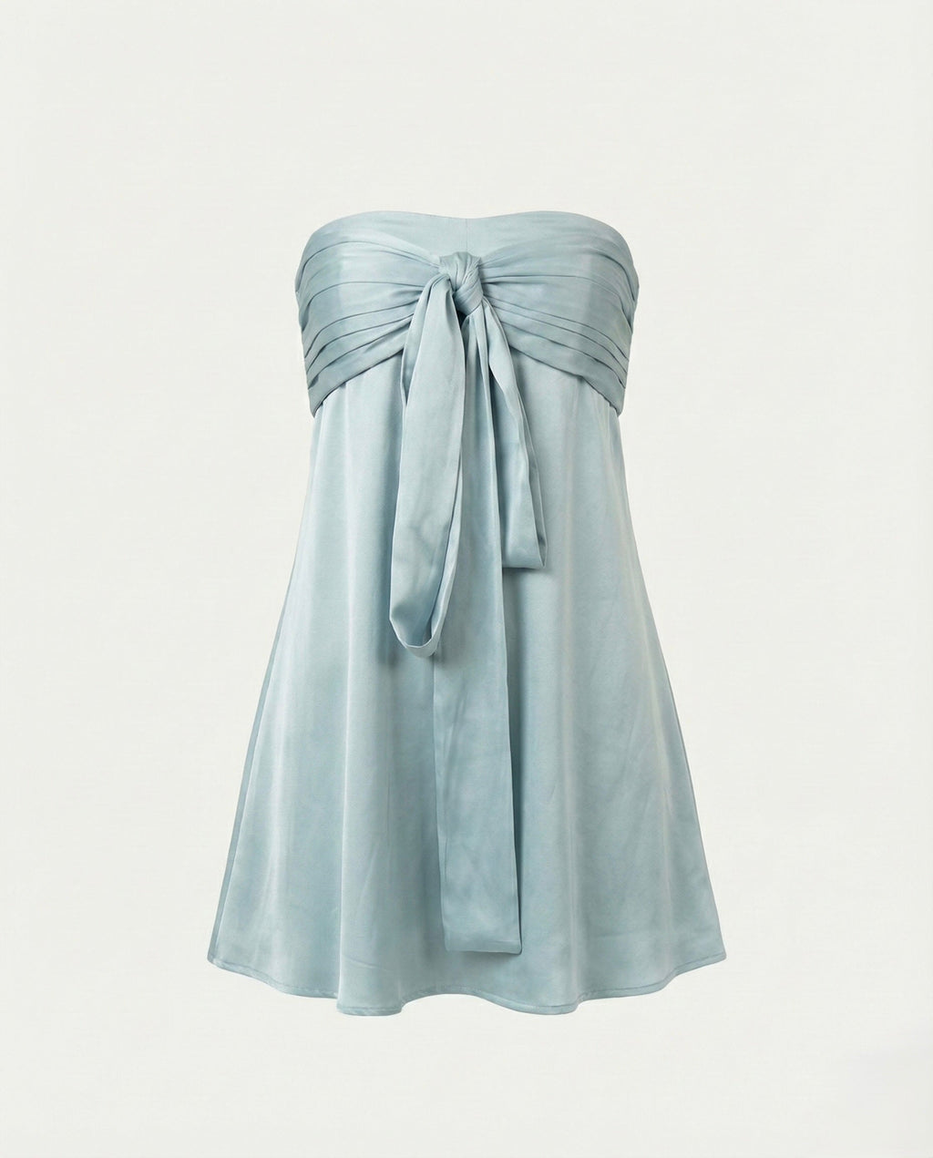 Vestido "Aguamarina"  Mini Satinado