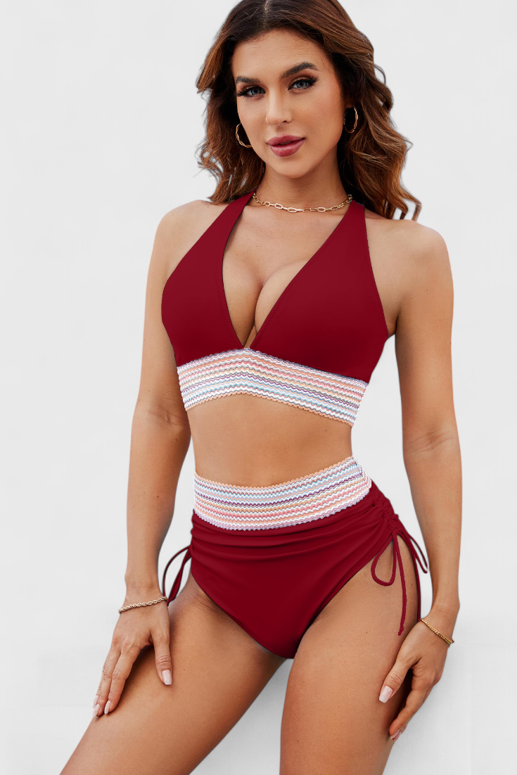 Mireille Conjunto de Bikini con Cintura Alta y Control de Abdomen