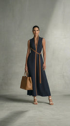 ELIRA | Vestido Lino Esculpido