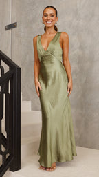 Vestido Maxi Sofía - Verde Oliva