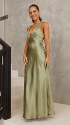 Vestido Maxi Sofía - Verde Oliva