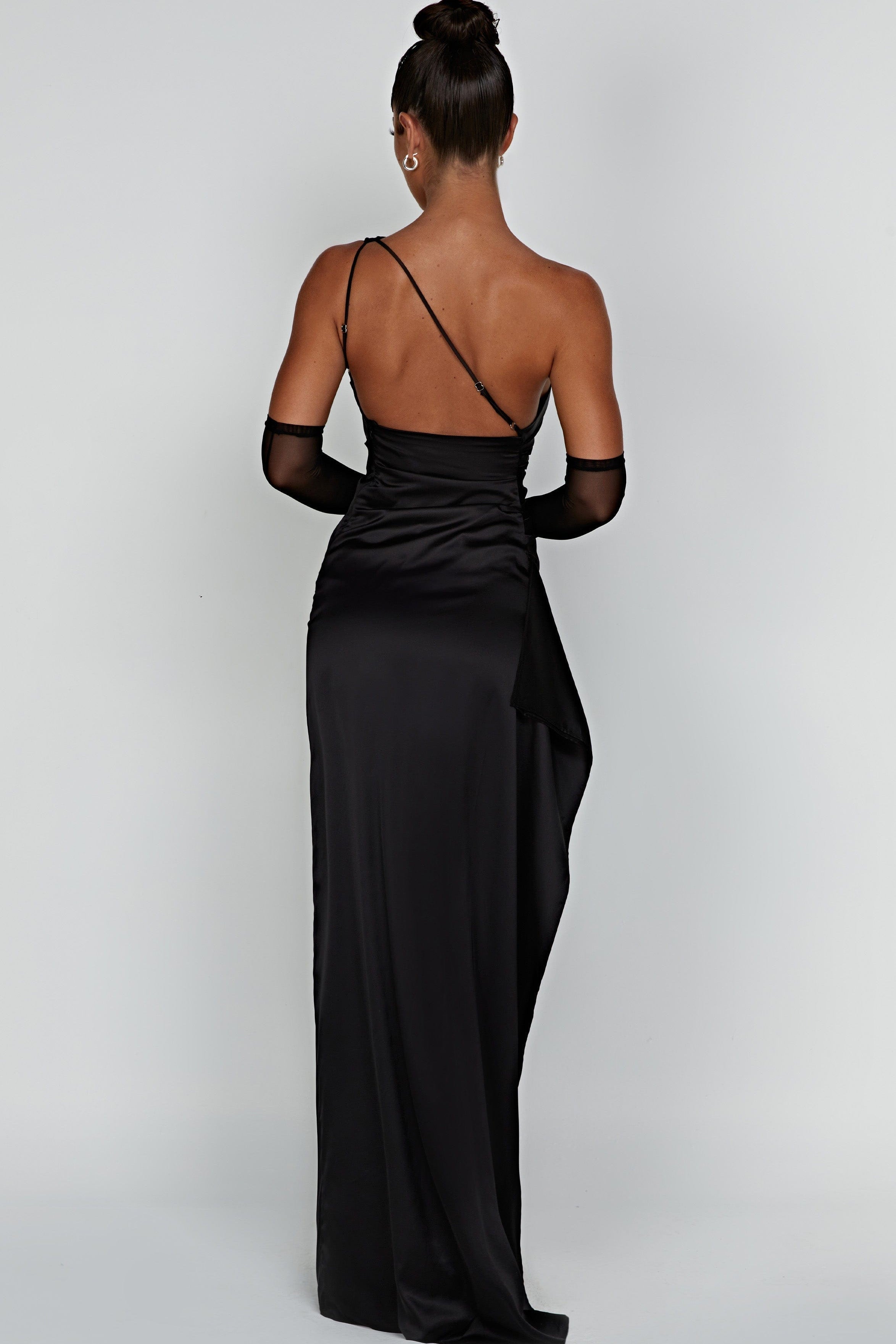 Emberly Vestido Maxi de Un Solo Hombro con Abertura Alta