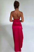 Emberly Vestido Maxi de Un Solo Hombro con Abertura Alta