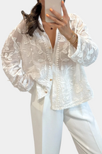 Prairie Camisa de Encaje Bordado