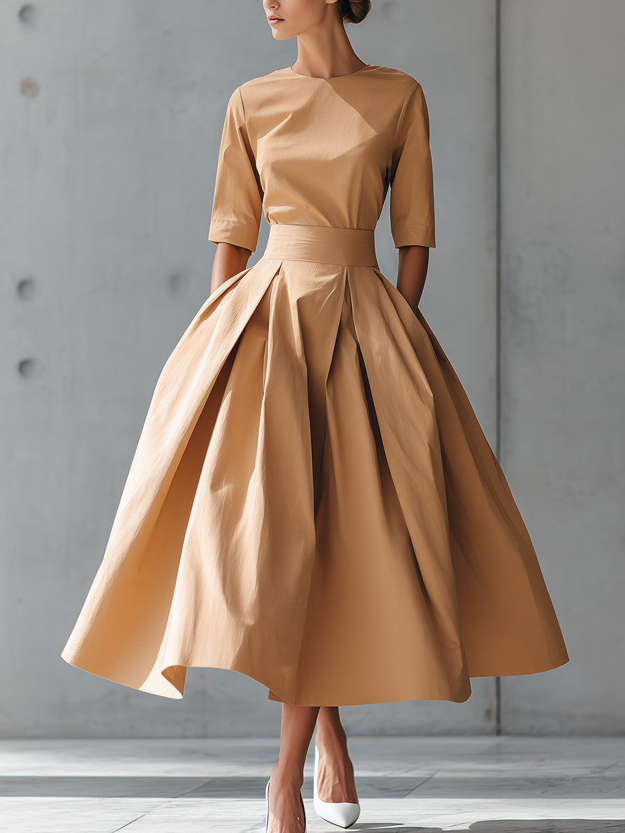 Camélia | Vestido Midaxi Elegante con Cintura Esculpida