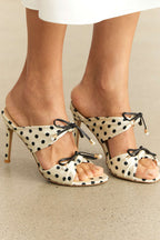 Polka Dots Bow Open Toe Sandals