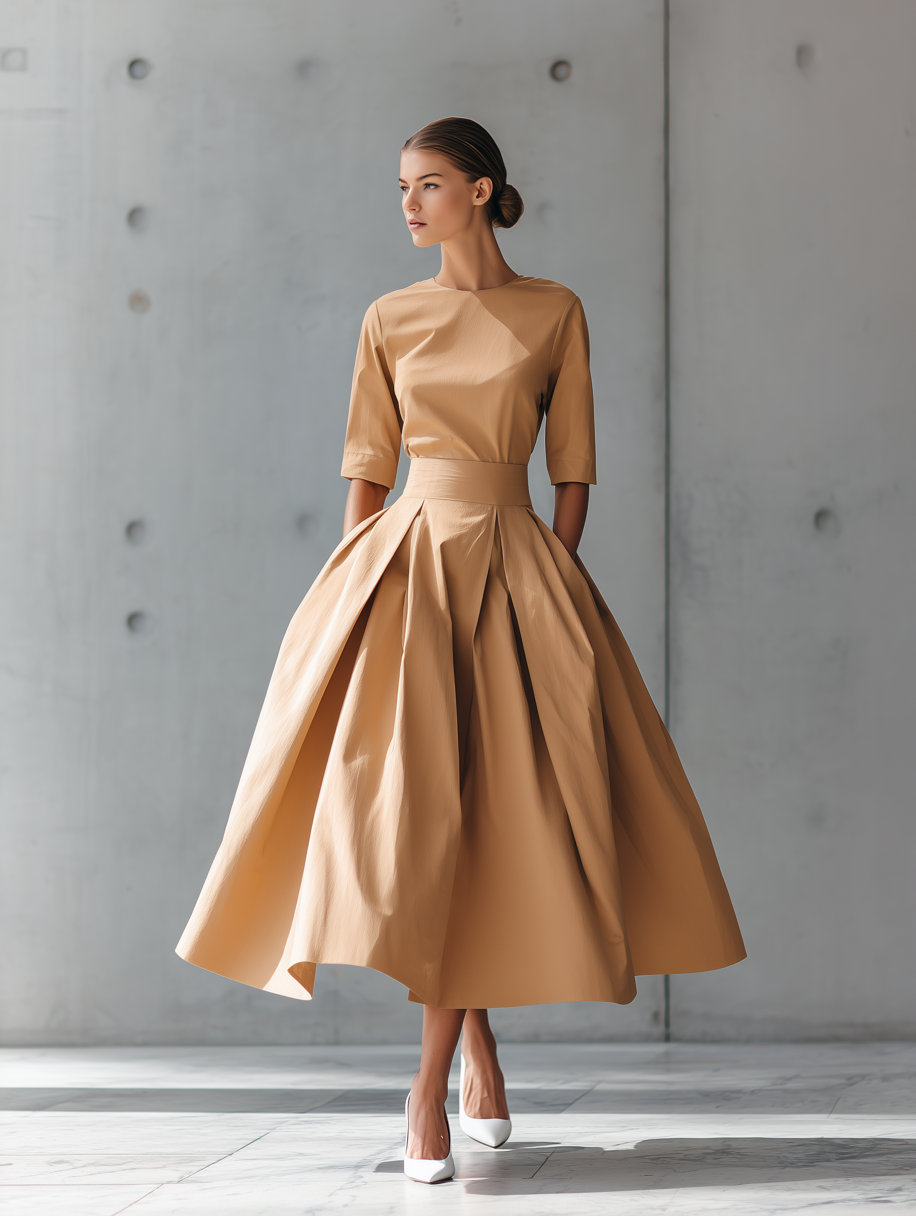 Camélia | Vestido Midaxi Elegante con Cintura Esculpida