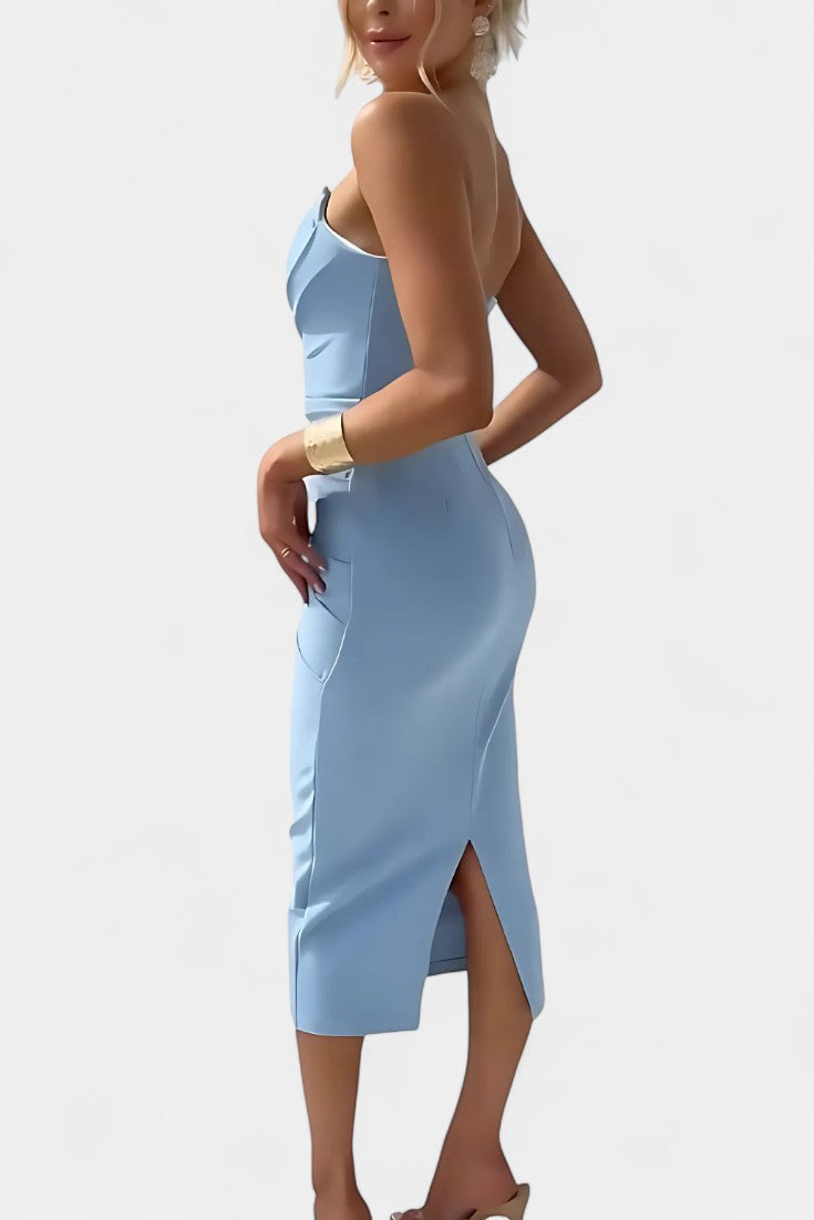 Iveta Vestido Sin Tirantes y Sin Espalda