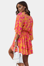Eliza Vestido Mini con Nudo Frontal y Volantes